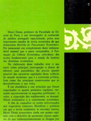 A Formação da Ciência Económica de Henri Denis