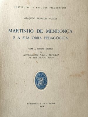 Martinho de Mendonça e a sua Obra Pedagógica