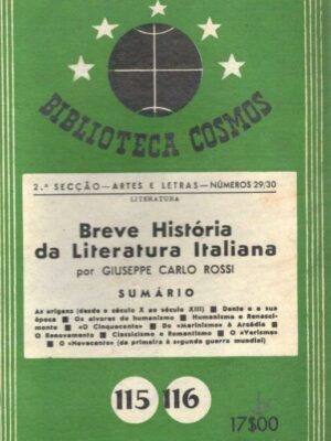 Breve História da Literatura Italiana de Giuseppe Carlo Rossi