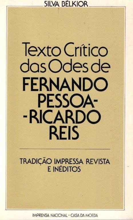 Texto Crítico das Odes de Fernando Pessoa - Ricardo Reis